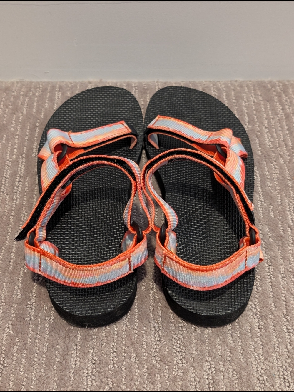 Orange and Blue Tie-Dye Tevas - Picture 2 of 4